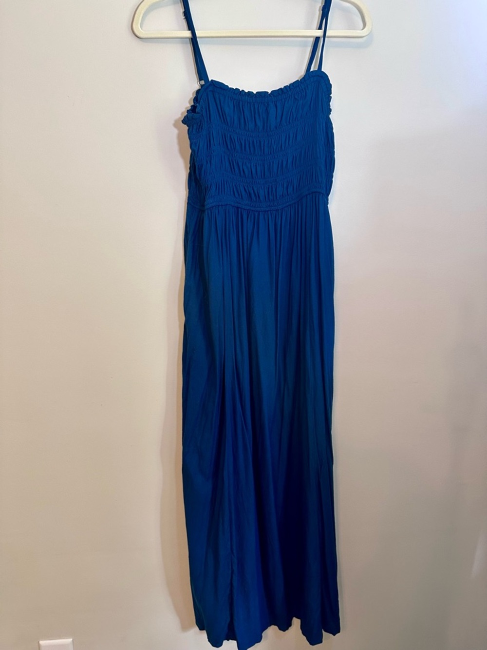 Old Navy Womens Navy Blue Smocked Tank Maxi Dress Size M Summer Cottagecore